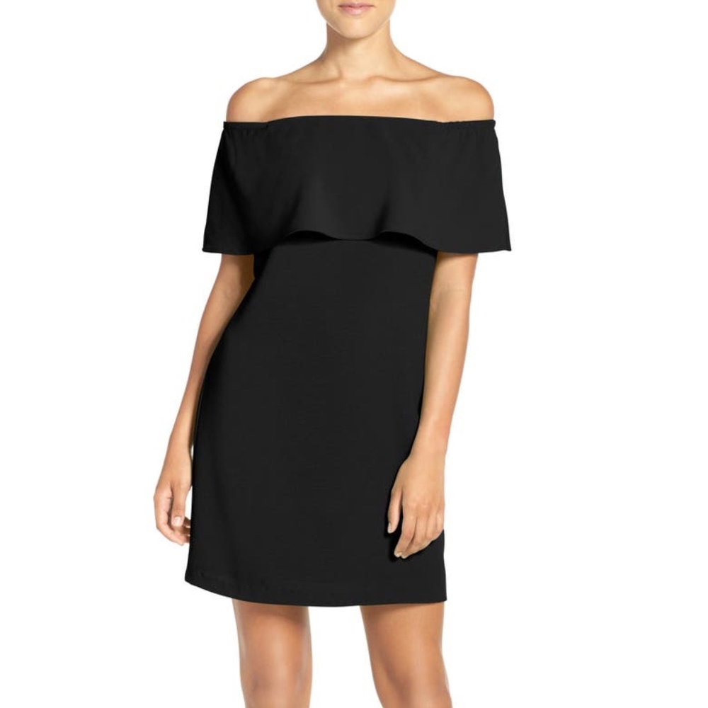 Like new Charles Henry Black Off the Shoulder Cocktail Dress